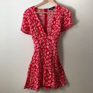 Lulu’s Red Floral Dress